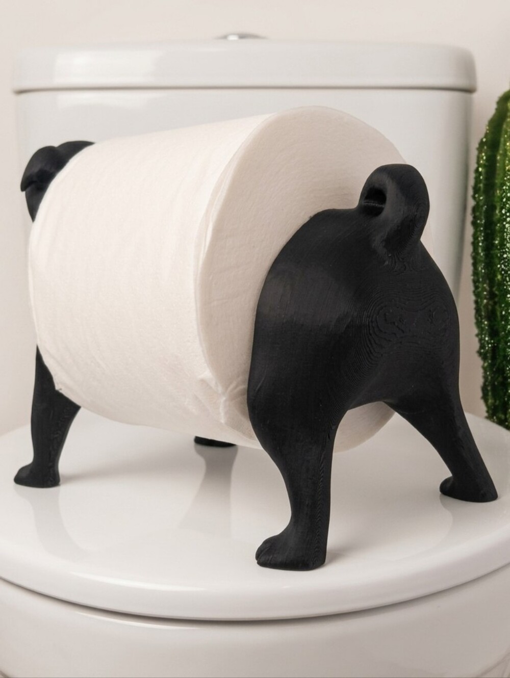 Pug Toilet Paper Holder - Picture 2 of 5